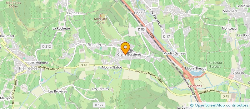 localisation de l'entreprise CLUB INTERNATIONAL DU RIRE DE MACON  BUSSIERES