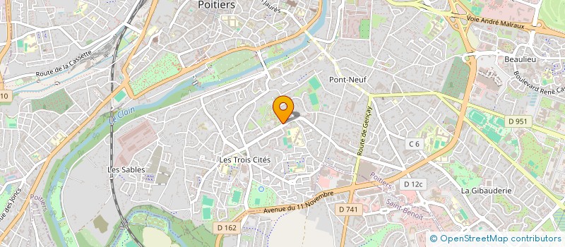 localisation de l'entreprise CLUB IVOIRE DE LA VIENNE à POITIERS