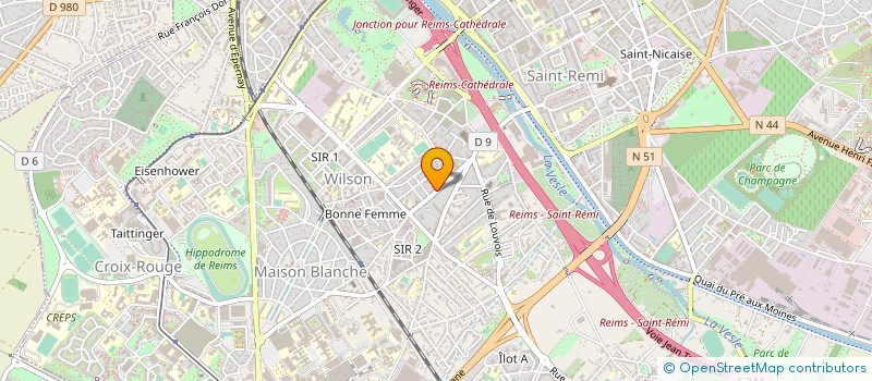 localisation de l'entreprise CLUB JEUNES ET CULTURES SANS FRONTIERES  REIMS