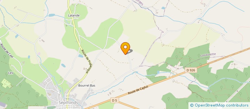 localisation de l'entreprise CLUB JODEL DU QUERCY  SEPTFONDS