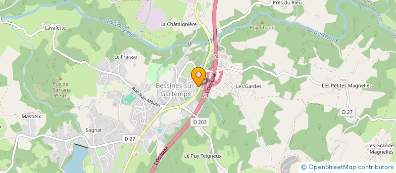 localisation de l'entreprise CLUB JUDO GYM BESSINES à BESSINES-SUR-GARTEMPE
