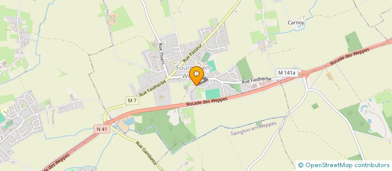 localisation de l'entreprise CLUB JUDO JUI JITSU FOURNES  FOURNES-EN-WEPPES