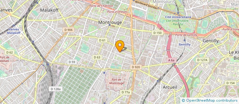 localisation de l'entreprise CLUB JULES FERRY à MONTROUGE