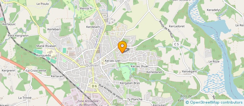 localisation de l'entreprise CLUB KILT DU PAYS DE LORIENT  QUEVEN