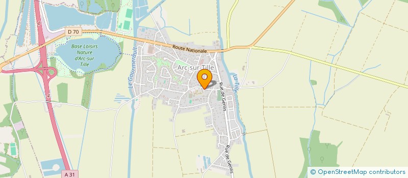 localisation de l'entreprise CLUB L'AGE D'OR  ARC-SUR-TILLE