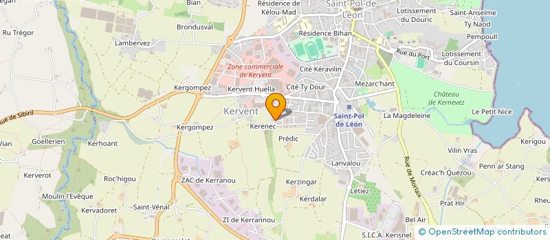 localisation de l'entreprise CLUB L'ESPADON CHASSE SOUS MARINE EN APNEE  SAINT-POL-DE-LEON