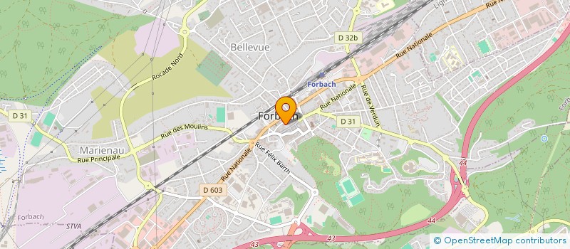 localisation de l'entreprise CLUB LA BOTTE à FORBACH