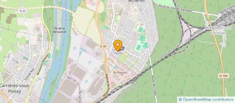 localisation de l'entreprise CLUB LAIQUE OMNISPORT DE LA COMMUNE D'ACHERES  ACHERES