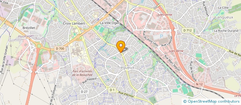 localisation de l'entreprise CLUB LE BEL AGE TREGUEUX  TREGUEUX