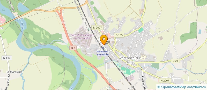 localisation de l'entreprise CLUB LE PRIVE  VARENNES-SUR-ALLIER