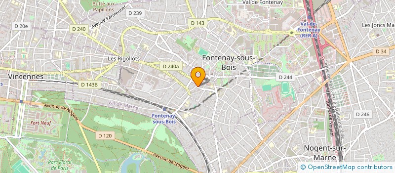 localisation de l'entreprise CLUB LE RENOUVEAU à FONTENAY-SOUS-BOIS