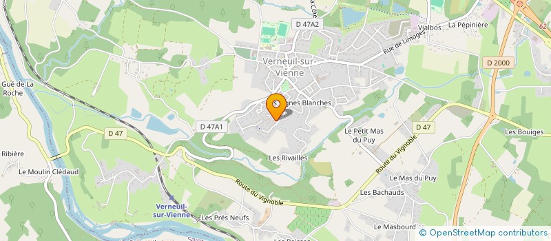 localisation de l'entreprise CLUB LE TEMPS DU RENOUVEAU à VERNEUIL-SUR-VIENNE
