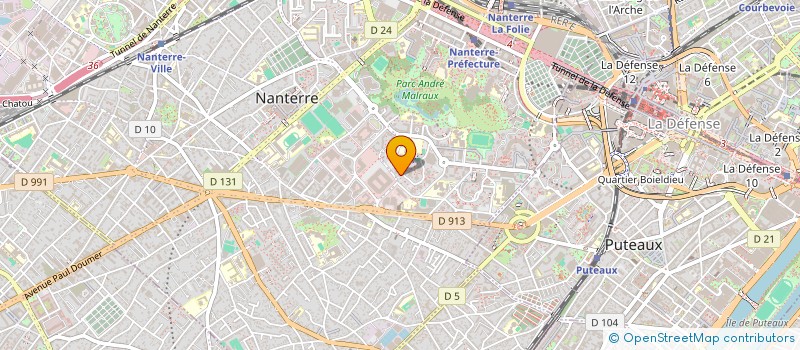 localisation de l'entreprise CLUB LEO LAGRANGE  NANTERRE