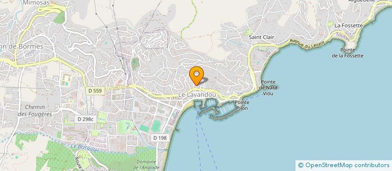 localisation de l'entreprise CLUB LES VA NU PIEDS à LE LAVANDOU