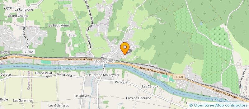 localisation de l'entreprise CLUB LOISIR PETANQUE MOULEYDIER à MOULEYDIER