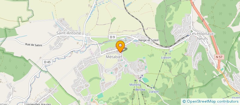 localisation de l'entreprise CLUB LOISIRS ACTION JEUNESSE  METABIEF