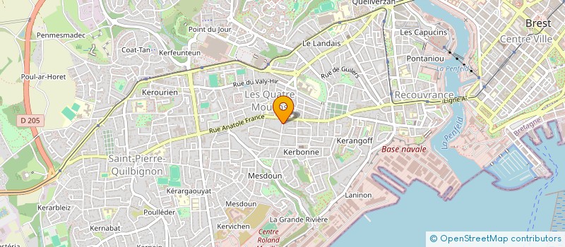 localisation de l'entreprise CLUB LOISIRS ACTION JEUNESSE FINISTERE à BREST