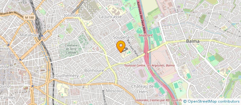 localisation de l'entreprise CLUB LOISIRS ENFANTS ECOLE SOUPETARD à TOULOUSE