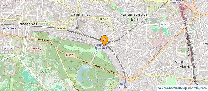 localisation de l'entreprise CLUB LOISIRS EVASION 94 à FONTENAY SOUS BOIS