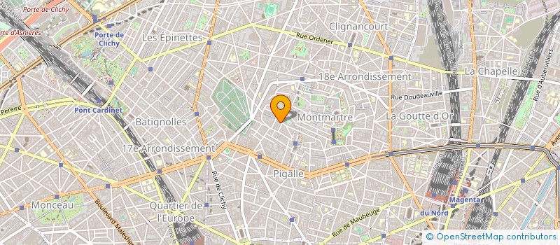 localisation de l'entreprise CLUB LOISIRS RADIO MONTMARTRE à PARIS