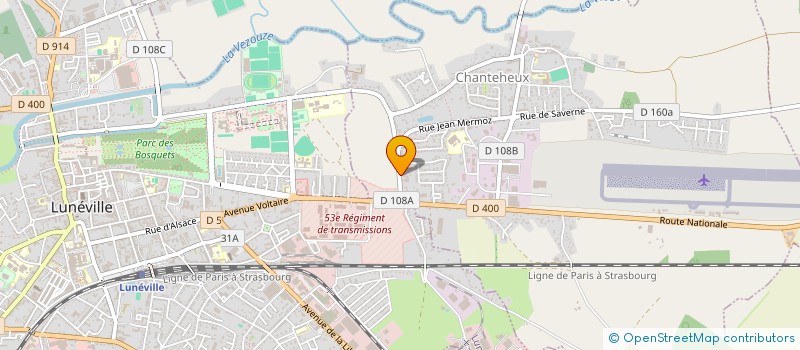 localisation de l'entreprise CLUB LUNEVILLOIS DU CHIEN DE DEFENSE ET D UTILITE  CHANTEHEUX