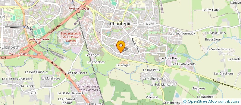localisation de l'entreprise CLUB MEDICAL 77.0  CHANTEPIE