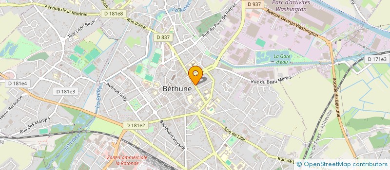 localisation de l'entreprise CLUB MEDICAL DE L'ARTOIS  BETHUNE