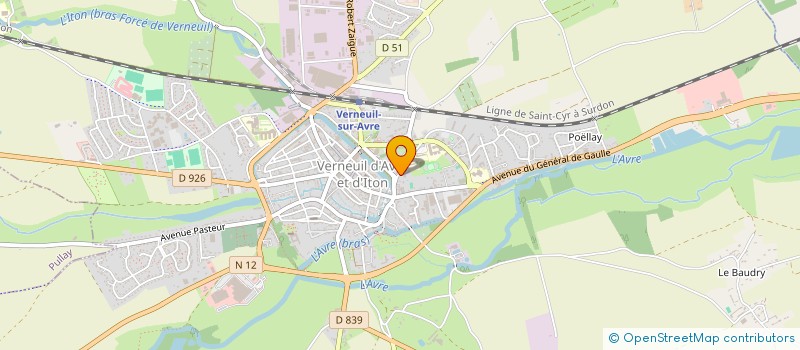 localisation de l'entreprise CLUB MOTOCYCLISTE KICK 2000  VERNEUIL D'AVRE ET D'ITON