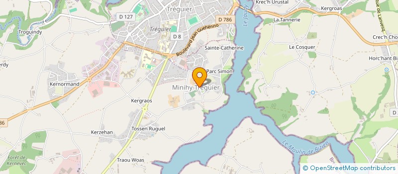 localisation de l'entreprise CLUB MULTI-ACTIVITES DU JAUDY-GUINDY  MINIHY-TREGUIER