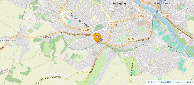 localisation de l'entreprise CLUB MULTISPORTS ATOUT SPORTS 89 à AUXERRE
