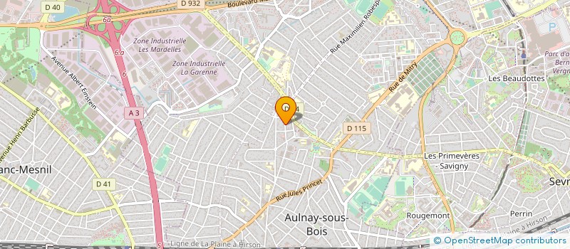 localisation de l'entreprise CLUB MUNICI AULNAY SPORT ATHLE à AULNAY-SOUS-BOIS
