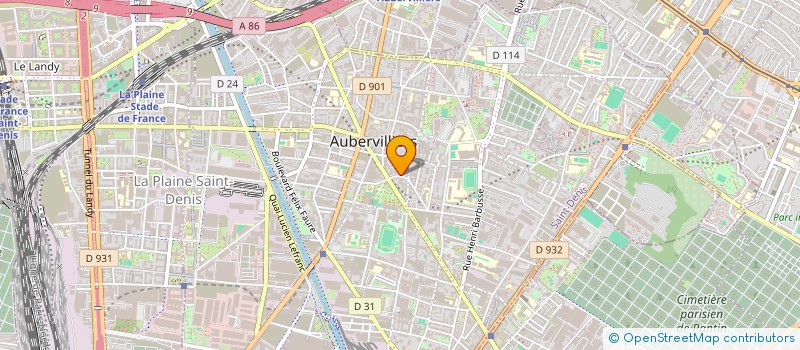 localisation de l'entreprise CLUB MUNICIPAL D'AUBERVILLIERS PETANQUE GABRIEL PERI  AUBERVILLIERS