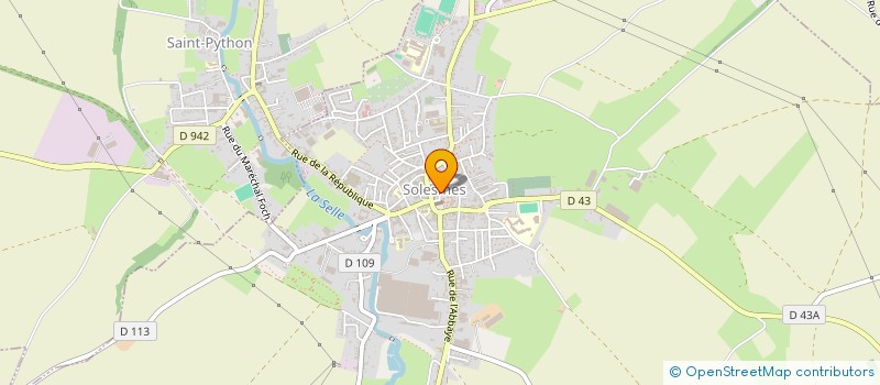 localisation de l'entreprise CLUB NAGE 92  SOLESMES