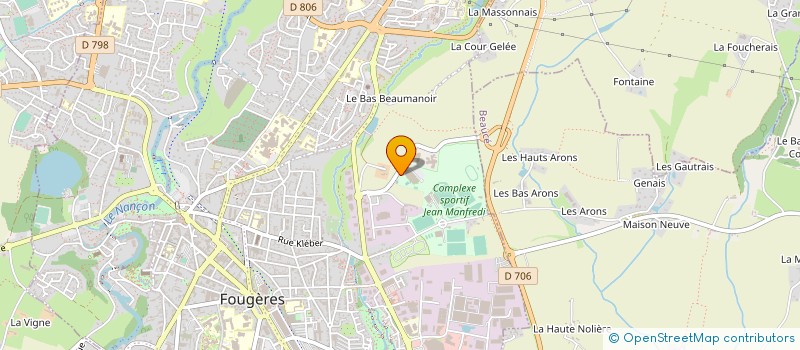 localisation de l'entreprise CLUB NATATION FOUGERAIS  FOUGERES