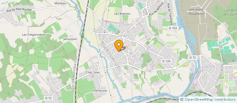 localisation de l'entreprise CLUB NATIONAL DES BECASSIERS - SECTION CHARENTE à LINARS