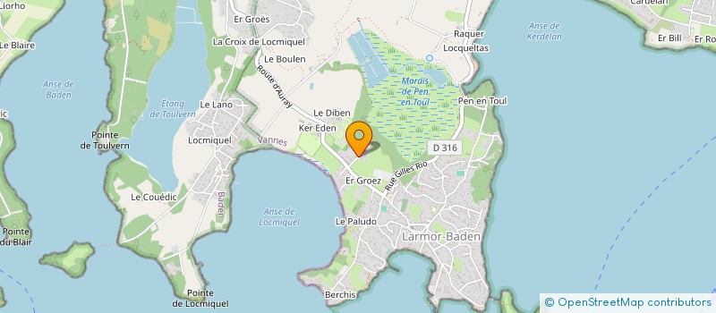 localisation de l'entreprise CLUB NAUTIQUE à LARMOR-BADEN
