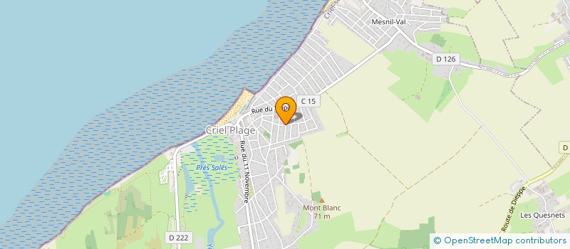 localisation de l'entreprise CLUB NAUTIQUE  CRIEL-SUR-MER