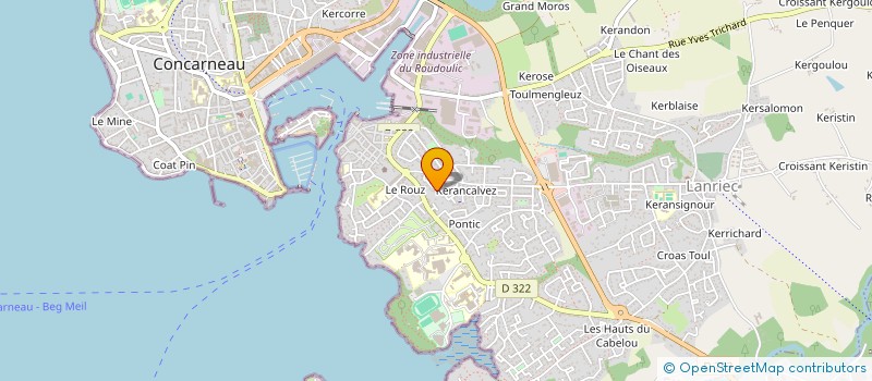 localisation de l'entreprise CLUB NAUTIQUE CONCARNOIS à CONCARNEAU