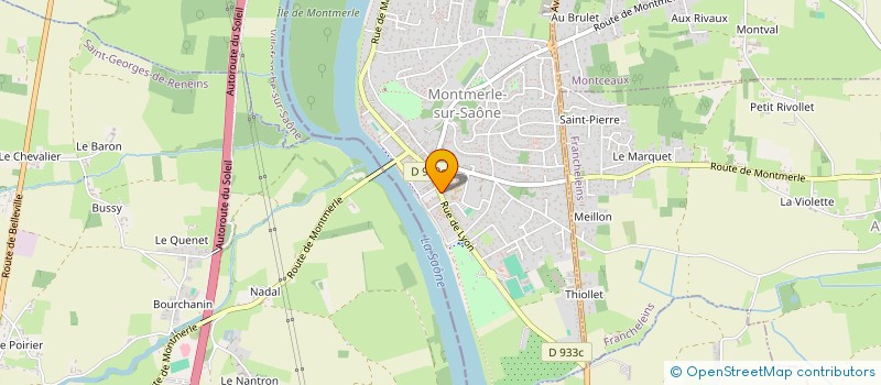 localisation de l'entreprise CLUB NAUTIQUE DE MONTMERLE  MONTMERLE-SUR-SAONE