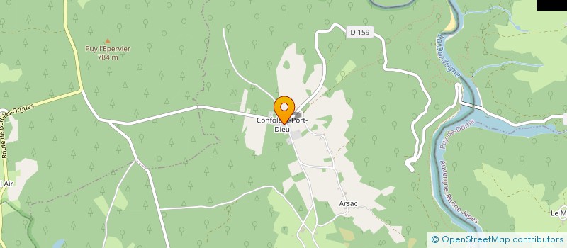 localisation de l'entreprise CLUB NAUTIQUE DE PORT DIEU  CONFOLENT-PORT-DIEU