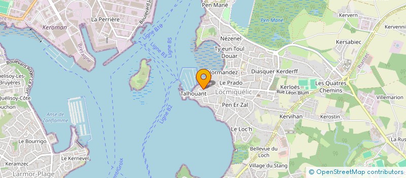 localisation de l'entreprise CLUB NAUTIQUE DES MANAHOUETS DE LOCMIQUELIC  LOCMIQUELIC