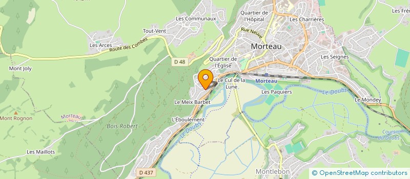 localisation de l'entreprise CLUB NAUTIQUE DU HAUT DOUBS à MORTEAU