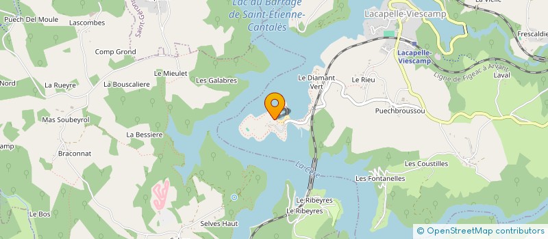 localisation de l'entreprise CLUB NAUTIQUE DU PAYS D AURILLAC à LACAPELLE-VIESCAMP