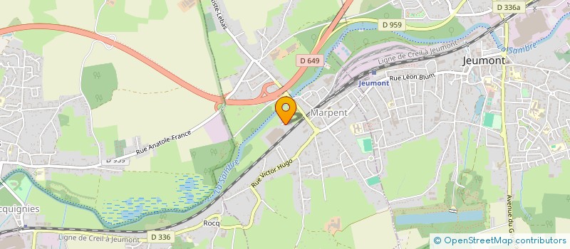 localisation de l'entreprise CLUB NAUTIQUE JEUMONT MARPENT  MARPENT