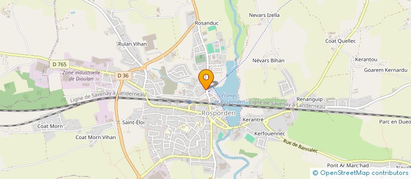 localisation de l'entreprise CLUB NAUTIQUE LES ORQUES  ROSPORDEN