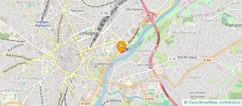 localisation de l'entreprise CLUB NAUTIQUE LIMOGES à LIMOGES