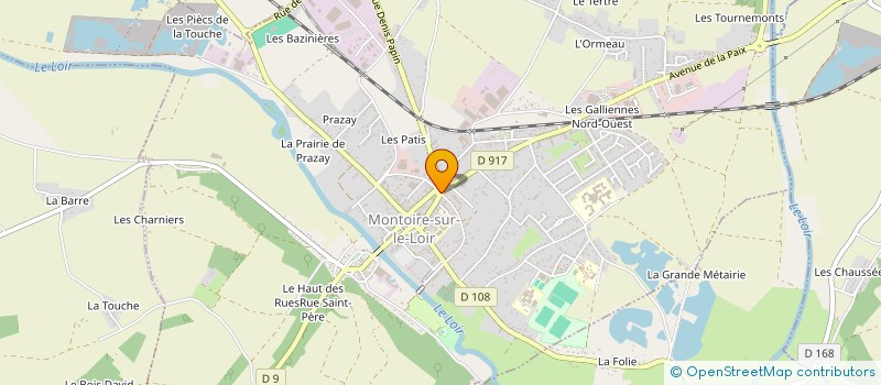 localisation de l'entreprise CLUB NAUTIQUE MONTOIRIEN  MONTOIRE-SUR-LE-LOIR
