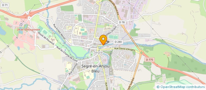 localisation de l'entreprise CLUB NAUTIQUE SEGREEN  SEGRE-EN-ANJOU BLEU