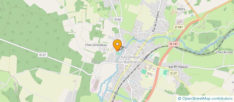 localisation de l'entreprise CLUB NAUTIQUE TOURNESOL CHASSENEUILLAIS à CHASSENEUIL-SUR-BONNIEURE