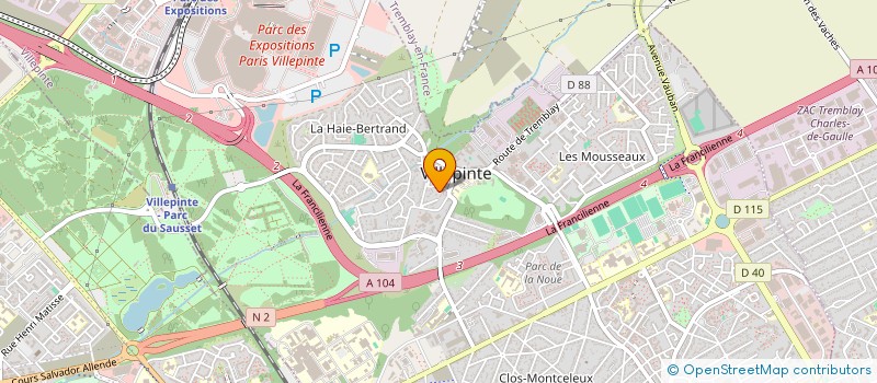localisation de l'entreprise CLUB NOTRE DAME VILLEPINTE 74 à VILLEPINTE